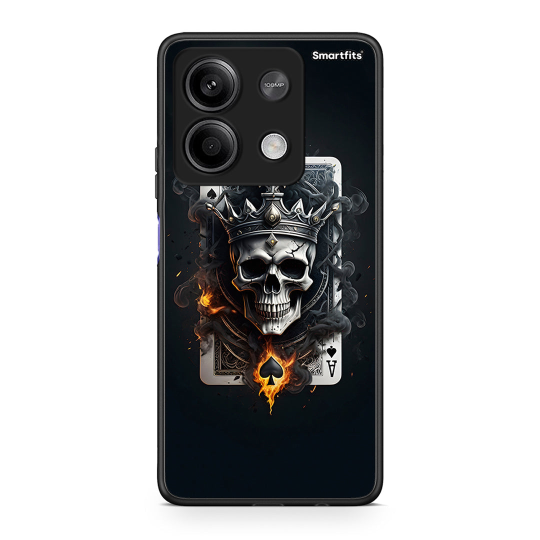 Xiaomi Redmi Note 13 5G Skull King Ace θήκη από τη Smartfits με σχέδιο στο πίσω μέρος και μαύρο περίβλημα | Smartphone case with colorful back and black bezels by Smartfits