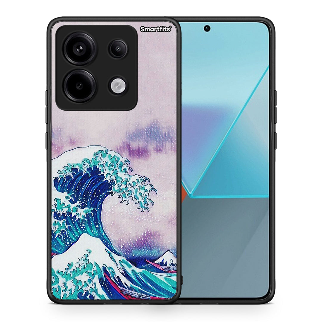 Θήκη Xiaomi Redmi Note 13 Pro 5G Blue Waves από τη Smartfits με σχέδιο στο πίσω μέρος και μαύρο περίβλημα | Xiaomi Redmi Note 13 Pro 5G Blue Waves case with colorful back and black bezels