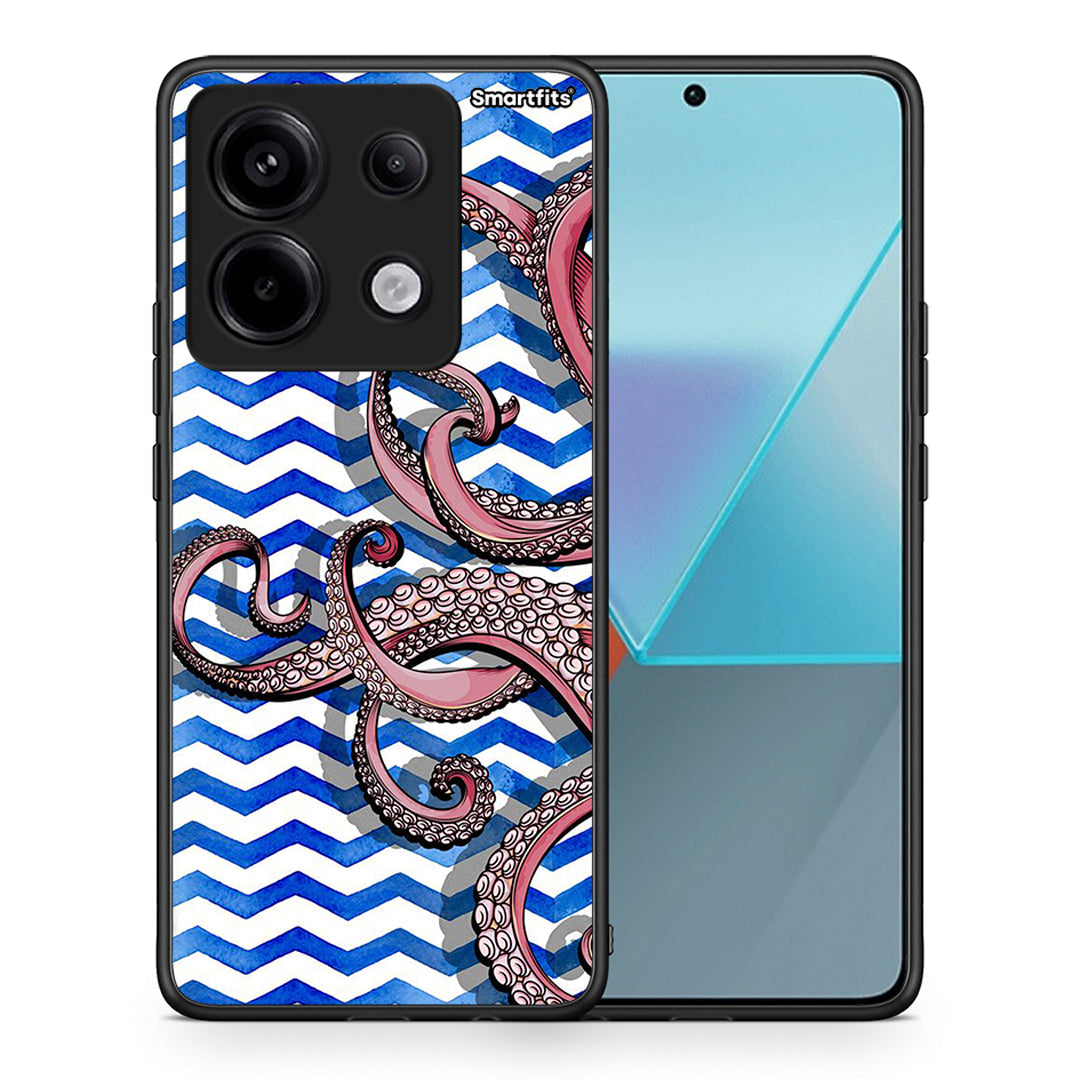 Θήκη Xiaomi Redmi Note 13 Pro 5G Chevron Devilfish από τη Smartfits με σχέδιο στο πίσω μέρος και μαύρο περίβλημα | Xiaomi Redmi Note 13 Pro 5G Chevron Devilfish case with colorful back and black bezels