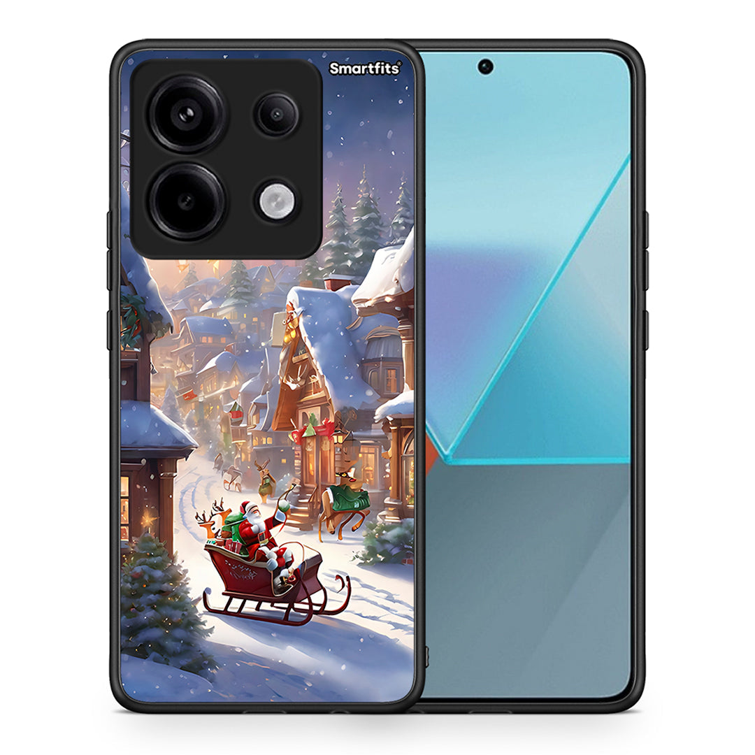 Θήκη Xiaomi Redmi Note 13 Pro 5G Christmas Snow από τη Smartfits με σχέδιο στο πίσω μέρος και μαύρο περίβλημα | Xiaomi Redmi Note 13 Pro 5G Christmas Snow case with colorful back and black bezels