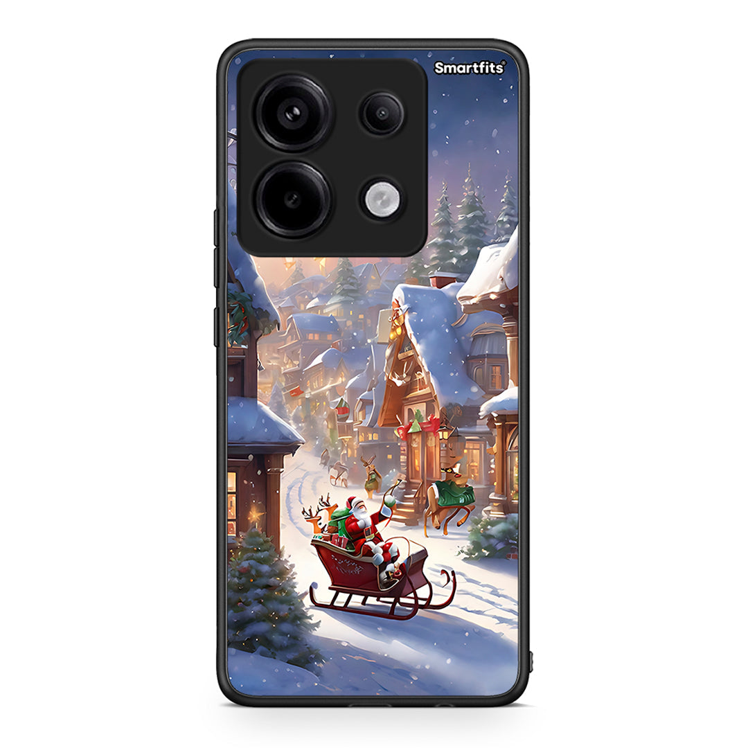 Xiaomi Redmi Note 13 Pro 5G Christmas Snow θήκη από τη Smartfits με σχέδιο στο πίσω μέρος και μαύρο περίβλημα | Smartphone case with colorful back and black bezels by Smartfits