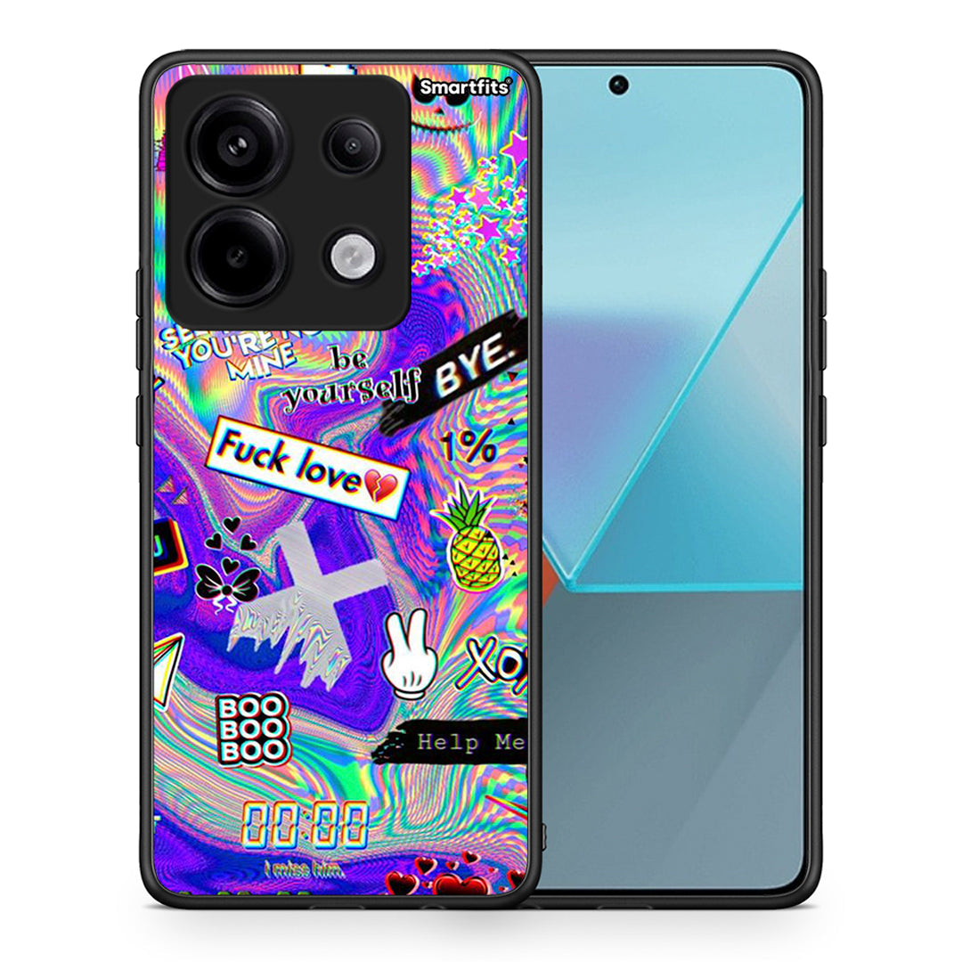 Θήκη Xiaomi Redmi Note 13 Pro 5G Game Over από τη Smartfits με σχέδιο στο πίσω μέρος και μαύρο περίβλημα | Xiaomi Redmi Note 13 Pro 5G Game Over case with colorful back and black bezels