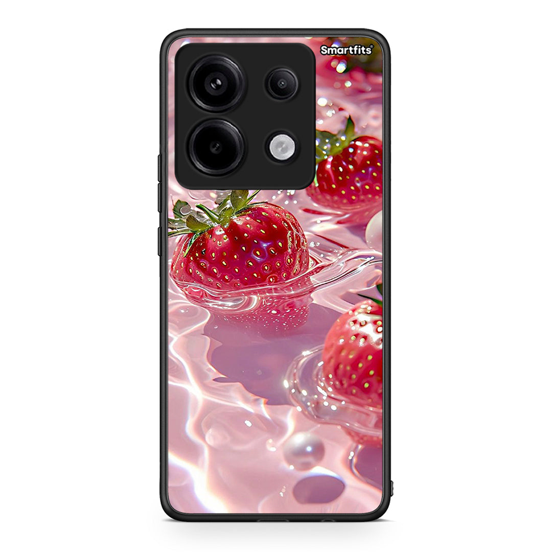 Xiaomi Redmi Note 13 Pro 5G Juicy Strawberries θήκη από τη Smartfits με σχέδιο στο πίσω μέρος και μαύρο περίβλημα | Smartphone case with colorful back and black bezels by Smartfits