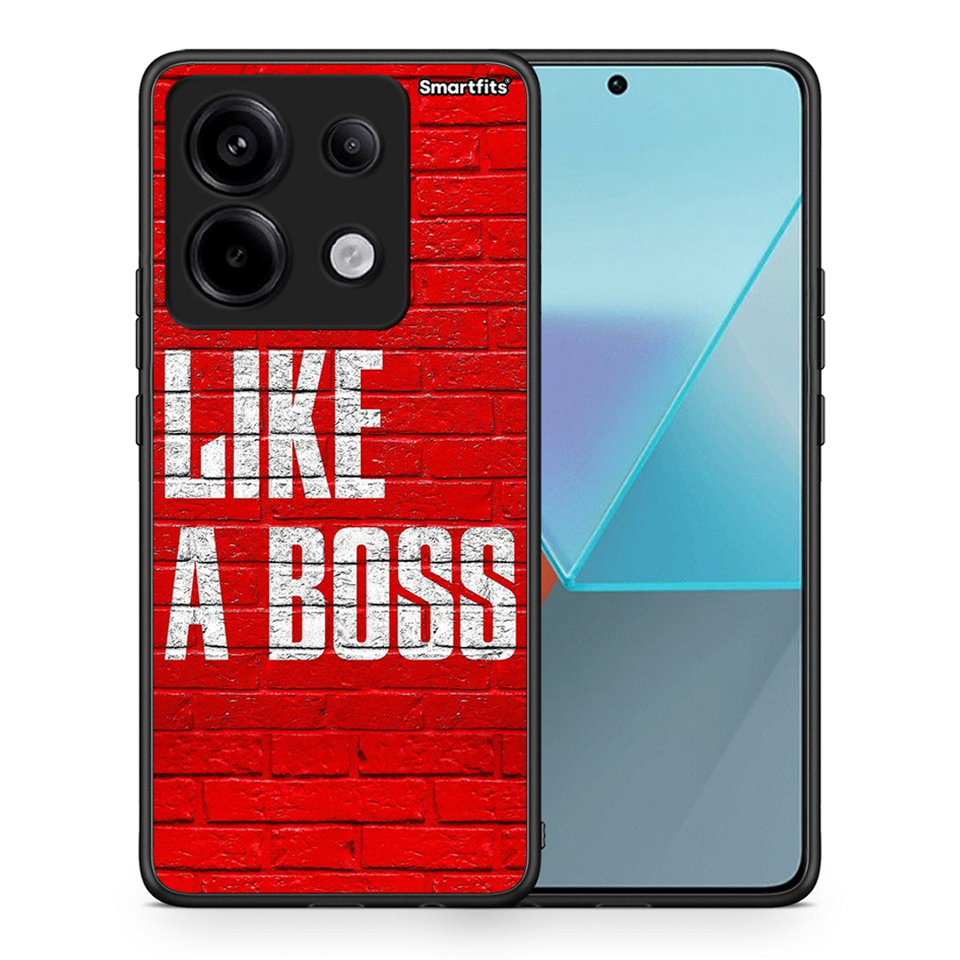 Θήκη Xiaomi Redmi Note 13 Pro 5G Like A Boss από τη Smartfits με σχέδιο στο πίσω μέρος και μαύρο περίβλημα | Xiaomi Redmi Note 13 Pro 5G Like A Boss case with colorful back and black bezels