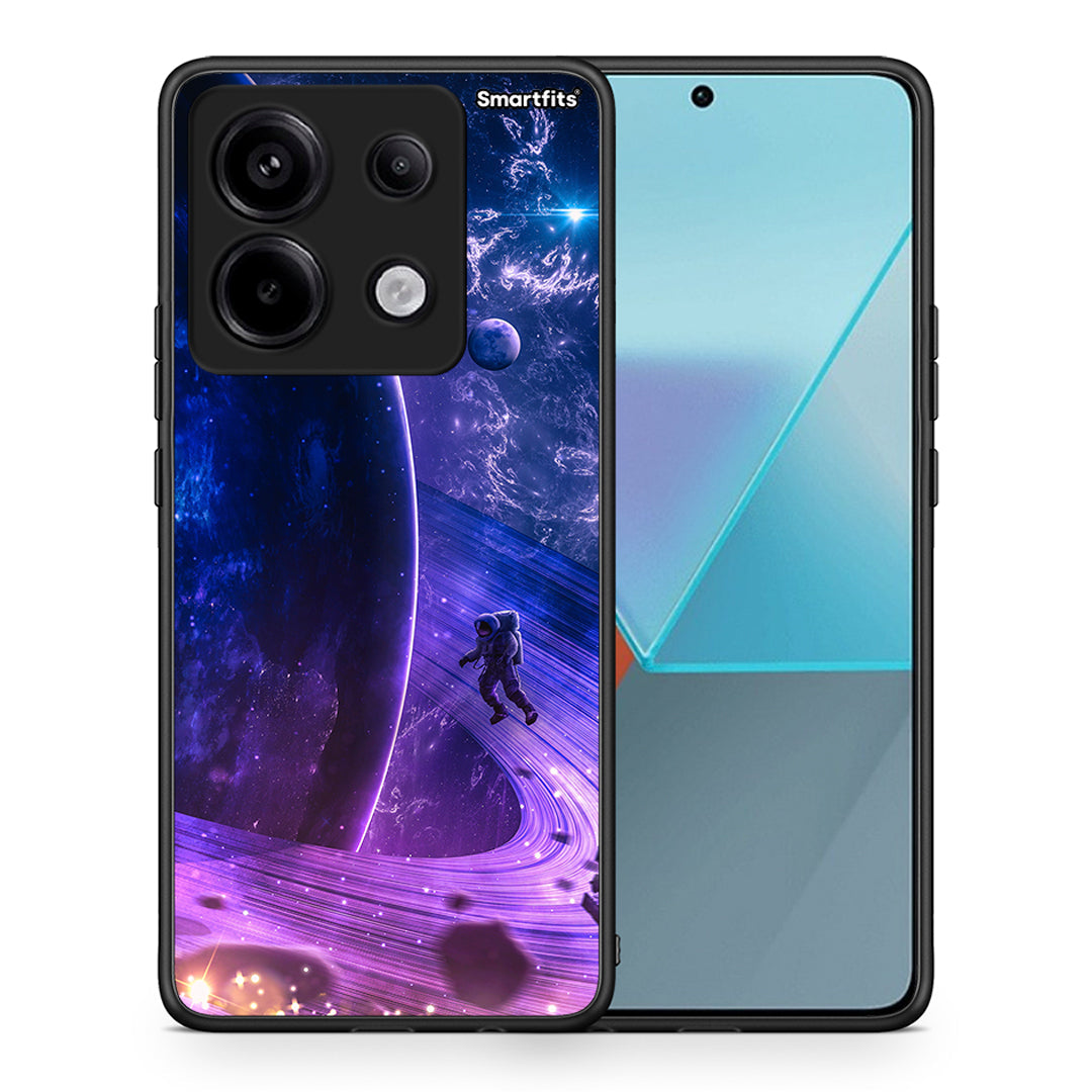 Θήκη Xiaomi Redmi Note 13 Pro 5G Lost Astronaut από τη Smartfits με σχέδιο στο πίσω μέρος και μαύρο περίβλημα | Xiaomi Redmi Note 13 Pro 5G Lost Astronaut case with colorful back and black bezels