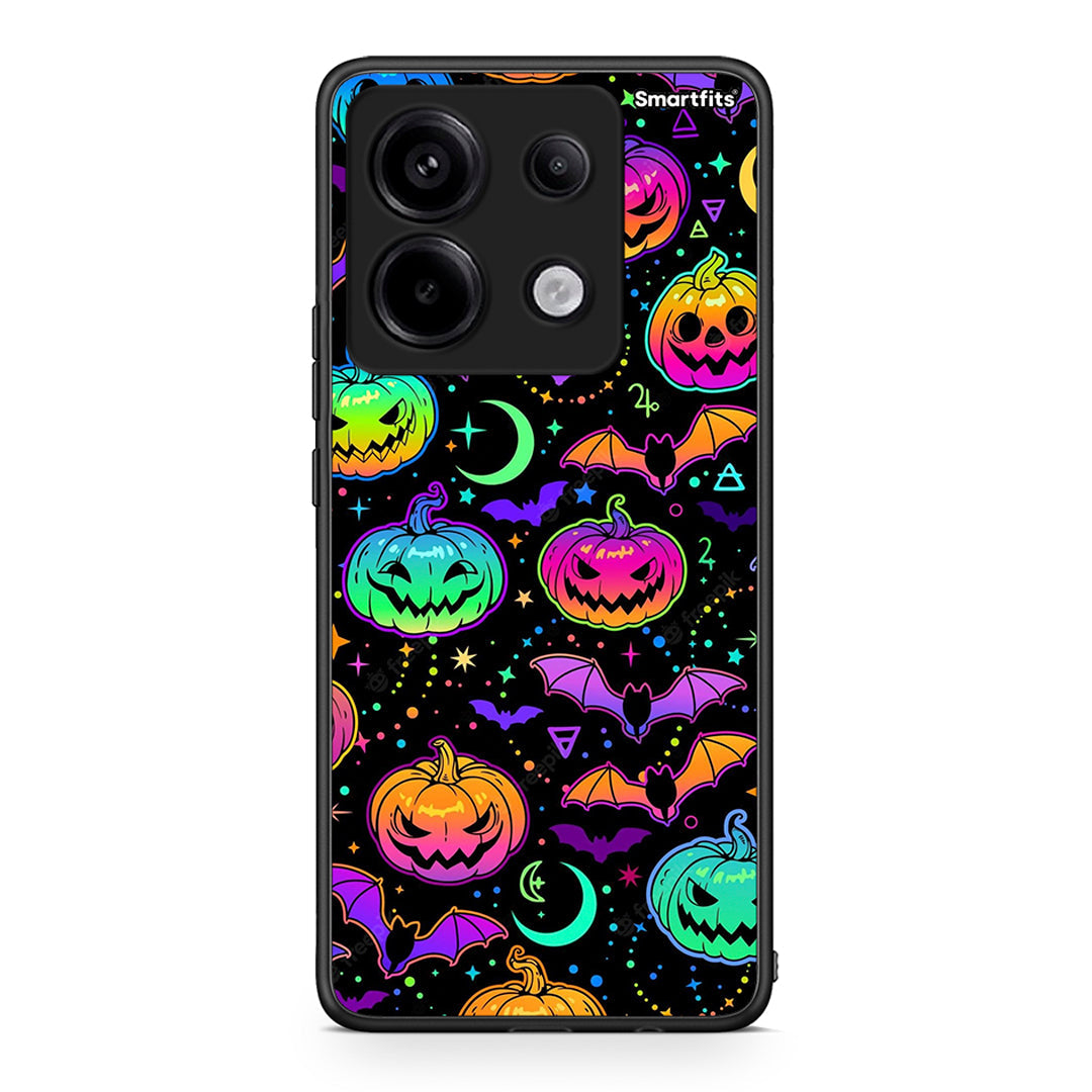 Xiaomi Redmi Note 13 Pro 5G Neon Halloween θήκη από τη Smartfits με σχέδιο στο πίσω μέρος και μαύρο περίβλημα | Smartphone case with colorful back and black bezels by Smartfits