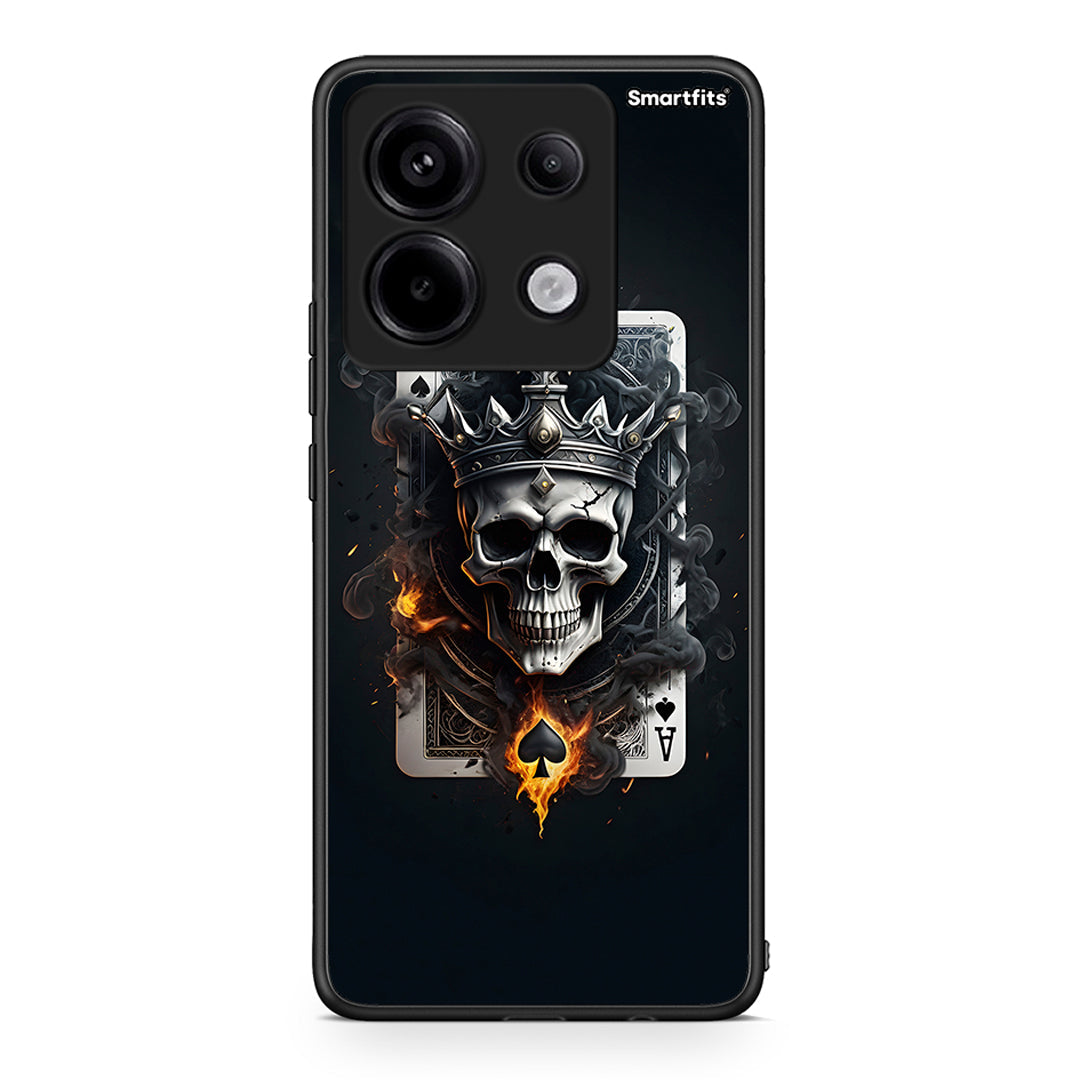 Xiaomi Redmi Note 13 Pro 5G Skull King Ace θήκη από τη Smartfits με σχέδιο στο πίσω μέρος και μαύρο περίβλημα | Smartphone case with colorful back and black bezels by Smartfits