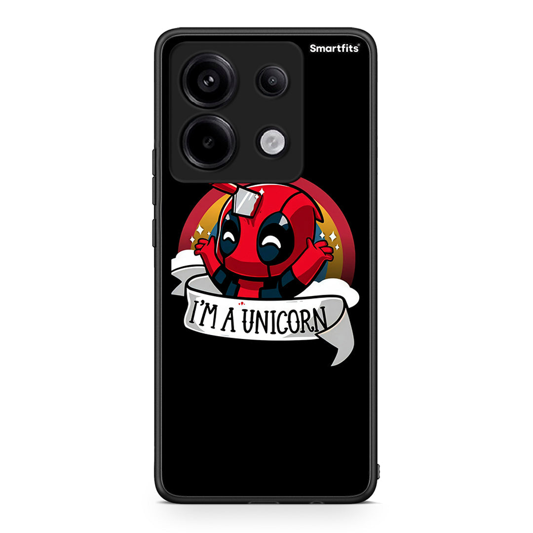 Xiaomi Redmi Note 13 Pro 5G Unicorn Deadpool θήκη από τη Smartfits με σχέδιο στο πίσω μέρος και μαύρο περίβλημα | Smartphone case with colorful back and black bezels by Smartfits