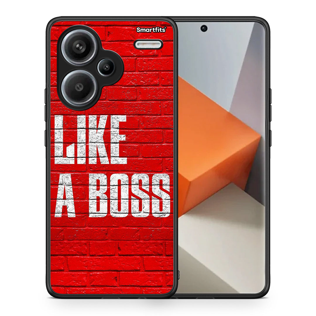 Θήκη Xiaomi Redmi Note 13 Pro Plus 5G Like A Boss από τη Smartfits με σχέδιο στο πίσω μέρος και μαύρο περίβλημα | Xiaomi Redmi Note 13 Pro Plus 5G Like A Boss case with colorful back and black bezels