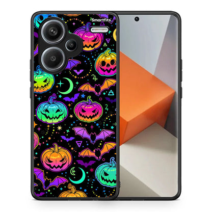 Θήκη Xiaomi Redmi Note 13 Pro Plus 5G Neon Halloween από τη Smartfits με σχέδιο στο πίσω μέρος και μαύρο περίβλημα | Xiaomi Redmi Note 13 Pro Plus 5G Neon Halloween case with colorful back and black bezels