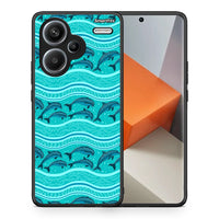 Thumbnail for Θήκη Xiaomi Redmi Note 13 Pro Plus 5G Swimming Dolphins από τη Smartfits με σχέδιο στο πίσω μέρος και μαύρο περίβλημα | Xiaomi Redmi Note 13 Pro Plus 5G Swimming Dolphins case with colorful back and black bezels