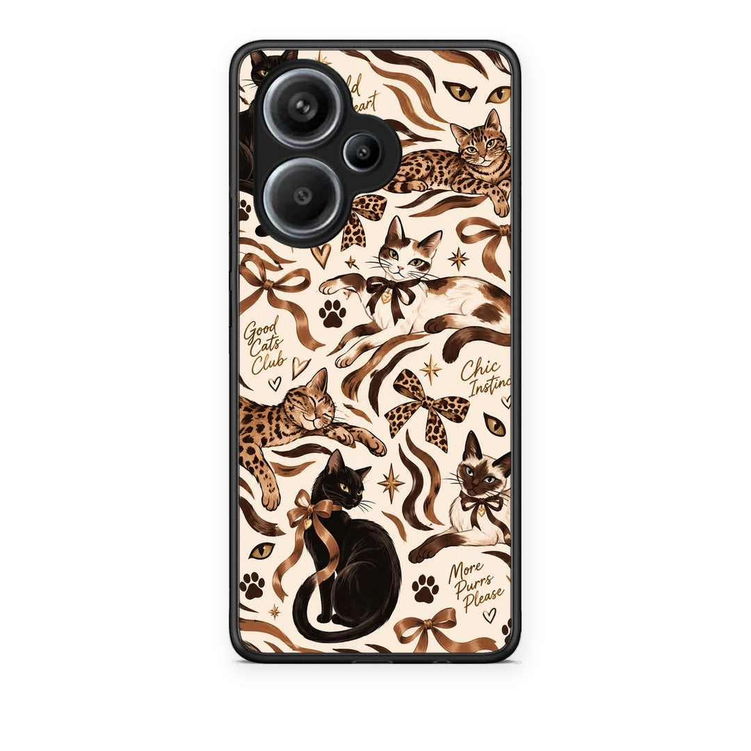 Θήκη Xiaomi Redmi Note 13 Pro Plus 5G Wild Cats and Animal Print Collage από τη Smartfits με σχέδιο στο πίσω μέρος και μαύρο περίβλημα | Xiaomi Redmi Note 13 Pro Plus 5G Wild Cats and Animal Print Collage case with colorful back and black bezels
