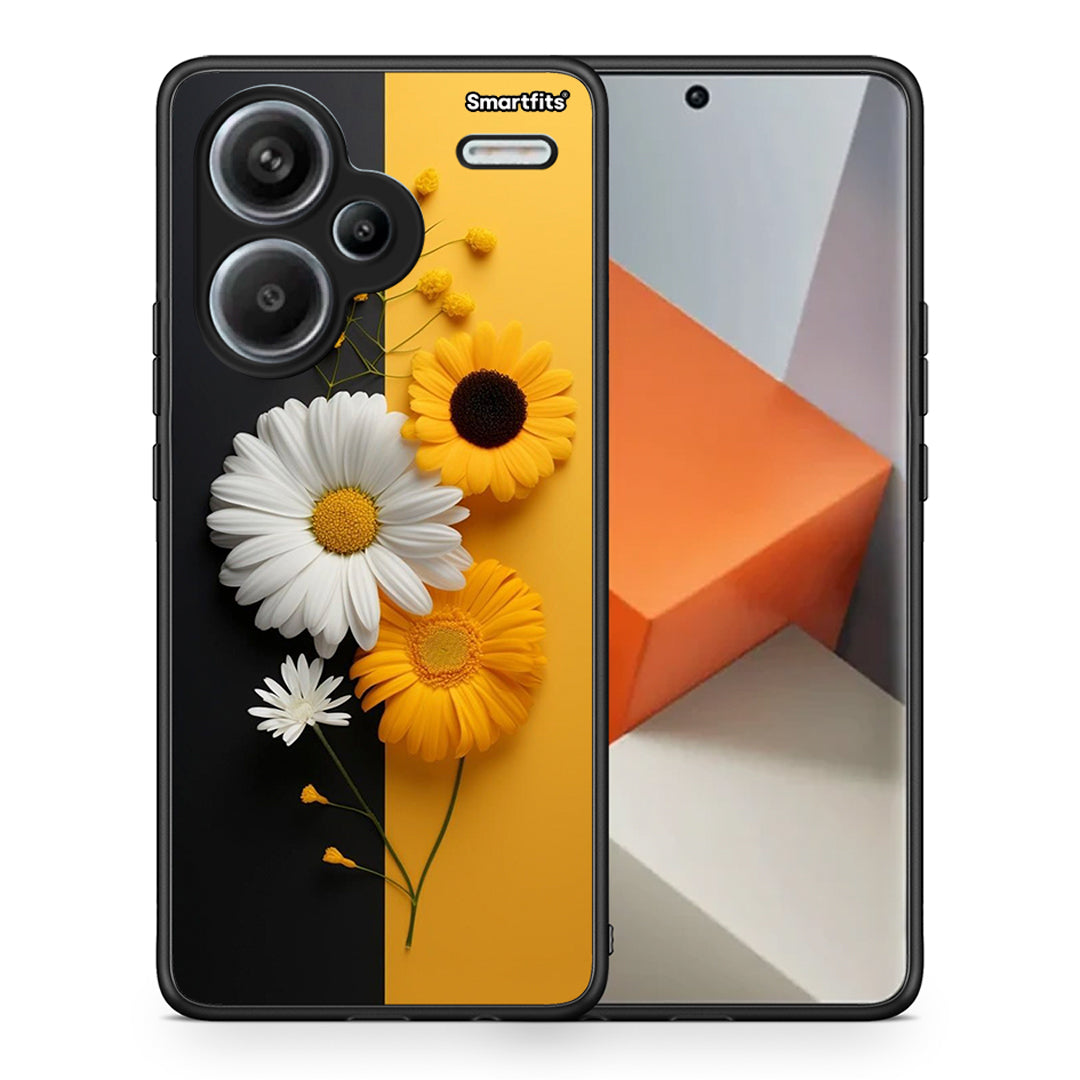 Θήκη Xiaomi Redmi Note 13 Pro Plus 5G Yellow Daisies από τη Smartfits με σχέδιο στο πίσω μέρος και μαύρο περίβλημα | Xiaomi Redmi Note 13 Pro Plus 5G Yellow Daisies case with colorful back and black bezels