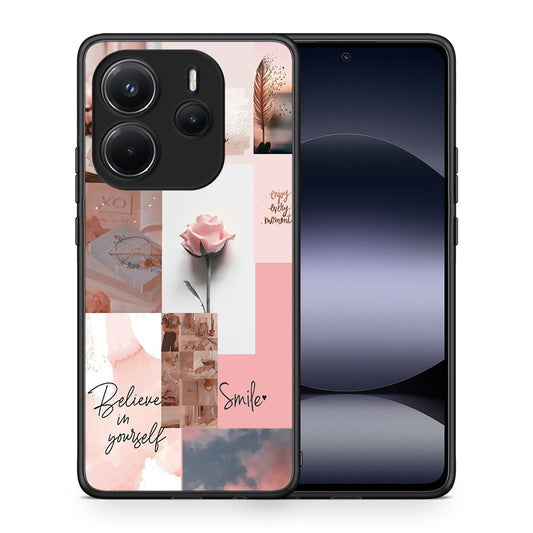Θήκη Xiaomi Redmi Note 14 4G Aesthetic Collage από τη Smartfits με σχέδιο στο πίσω μέρος και μαύρο περίβλημα | Xiaomi Redmi Note 14 4G Aesthetic Collage case with colorful back and black bezels