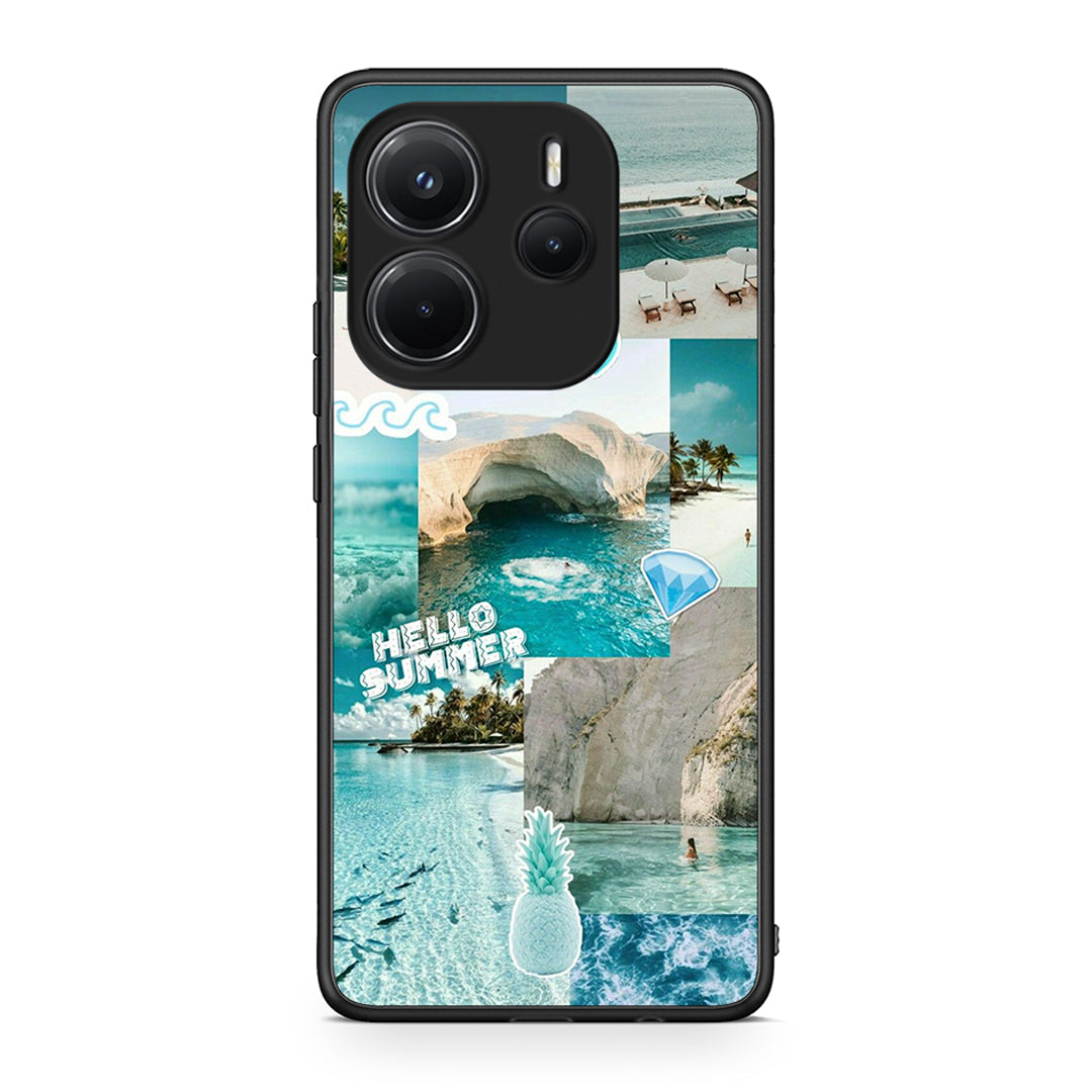 Xiaomi Redmi Note 14 4G Aesthetic Summer Θήκη από τη Smartfits με σχέδιο στο πίσω μέρος και μαύρο περίβλημα | Smartphone case with colorful back and black bezels by Smartfits