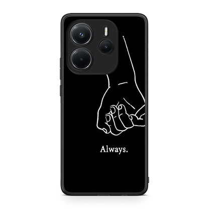 Xiaomi Redmi Note 14 4G Always & Forever 1 Θήκη Αγίου Βαλεντίνου από τη Smartfits με σχέδιο στο πίσω μέρος και μαύρο περίβλημα | Smartphone case with colorful back and black bezels by Smartfits