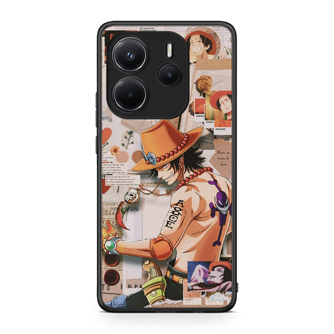 Xiaomi Redmi Note 14 4G Anime Collage θήκη από τη Smartfits με σχέδιο στο πίσω μέρος και μαύρο περίβλημα | Smartphone case with colorful back and black bezels by Smartfits