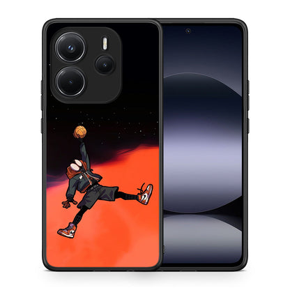 Θήκη Xiaomi Redmi Note 14 4G Basketball Hero από τη Smartfits με σχέδιο στο πίσω μέρος και μαύρο περίβλημα | Xiaomi Redmi Note 14 4G Basketball Hero case with colorful back and black bezels