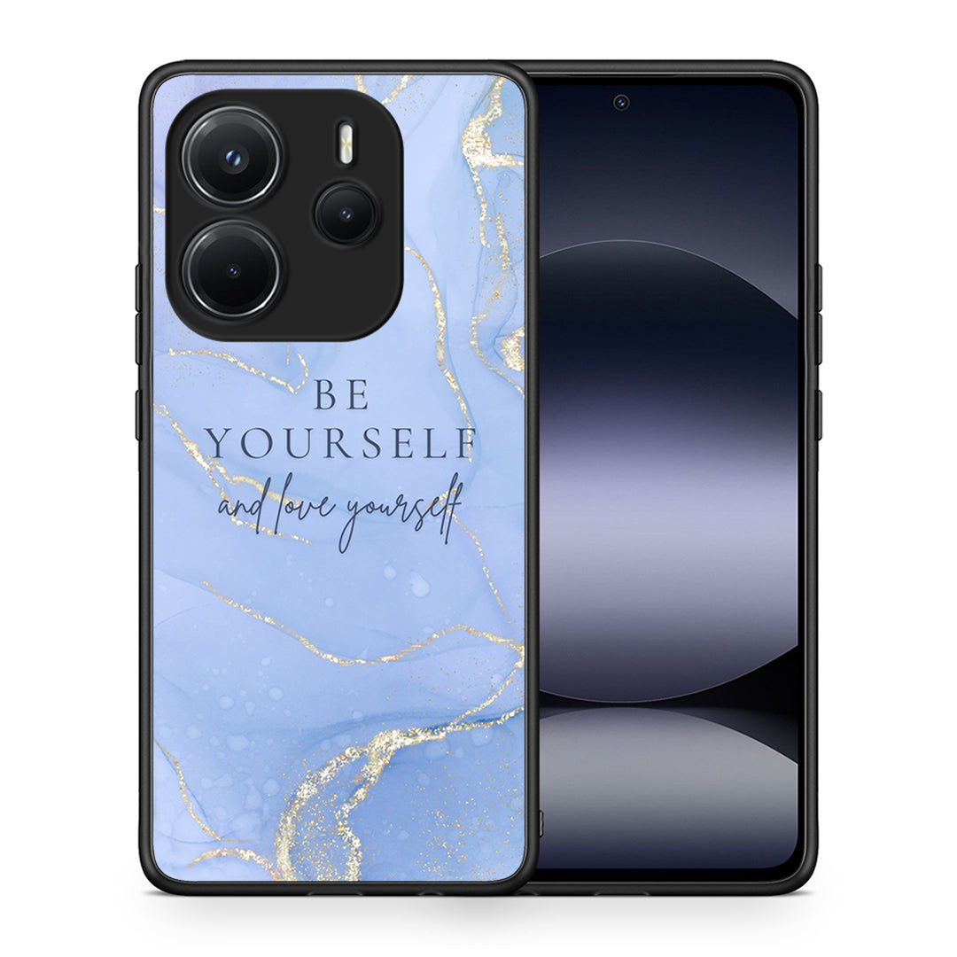 Θήκη Xiaomi Redmi Note 14 4G Be Yourself από τη Smartfits με σχέδιο στο πίσω μέρος και μαύρο περίβλημα | Xiaomi Redmi Note 14 4G Be Yourself case with colorful back and black bezels