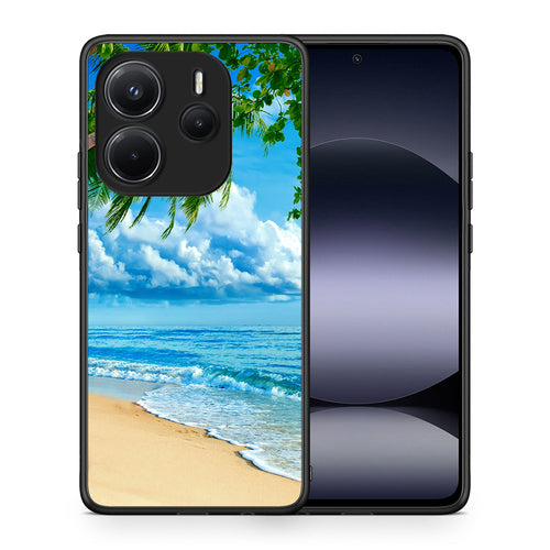 Θήκη Xiaomi Redmi Note 14 4G Beautiful Beach από τη Smartfits με σχέδιο στο πίσω μέρος και μαύρο περίβλημα | Xiaomi Redmi Note 14 4G Beautiful Beach case with colorful back and black bezels