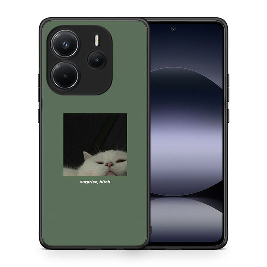 Θήκη Xiaomi Redmi Note 14 4G Bitch Surprise από τη Smartfits με σχέδιο στο πίσω μέρος και μαύρο περίβλημα | Xiaomi Redmi Note 14 4G Bitch Surprise case with colorful back and black bezels