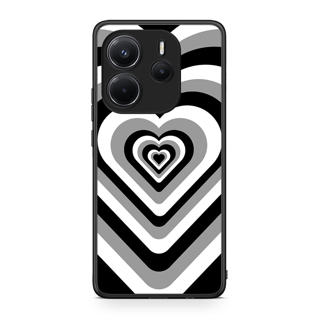 Xiaomi Redmi Note 14 4G Black Hearts θήκη από τη Smartfits με σχέδιο στο πίσω μέρος και μαύρο περίβλημα | Smartphone case with colorful back and black bezels by Smartfits