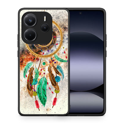 Θήκη Xiaomi Redmi Note 14 4G DreamCatcher Boho από τη Smartfits με σχέδιο στο πίσω μέρος και μαύρο περίβλημα | Xiaomi Redmi Note 14 4G DreamCatcher Boho case with colorful back and black bezels