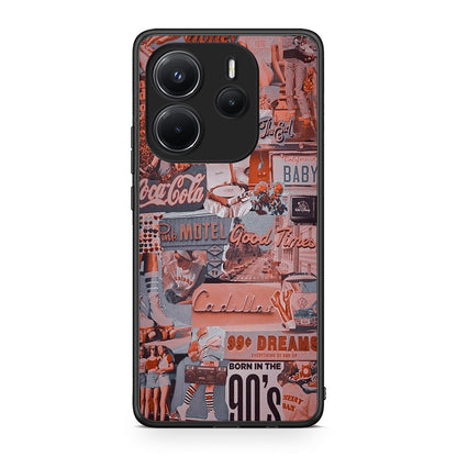Xiaomi Redmi Note 14 4G Born In 90s θήκη από τη Smartfits με σχέδιο στο πίσω μέρος και μαύρο περίβλημα | Smartphone case with colorful back and black bezels by Smartfits