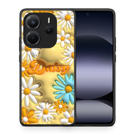 Θήκη Xiaomi Redmi Note 14 4G Bubble Daisies από τη Smartfits με σχέδιο στο πίσω μέρος και μαύρο περίβλημα | Xiaomi Redmi Note 14 4G Bubble Daisies case with colorful back and black bezels