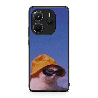 Xiaomi Redmi Note 14 4G Cat Diva θήκη από τη Smartfits με σχέδιο στο πίσω μέρος και μαύρο περίβλημα | Smartphone case with colorful back and black bezels by Smartfits