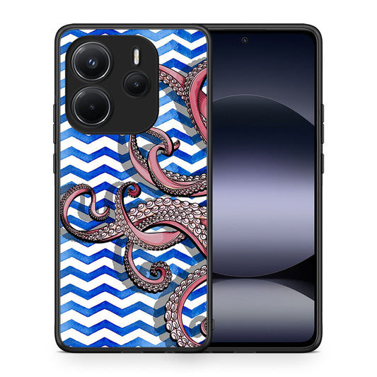 Θήκη Xiaomi Redmi Note 14 4G Chevron Devilfish από τη Smartfits με σχέδιο στο πίσω μέρος και μαύρο περίβλημα | Xiaomi Redmi Note 14 4G Chevron Devilfish case with colorful back and black bezels