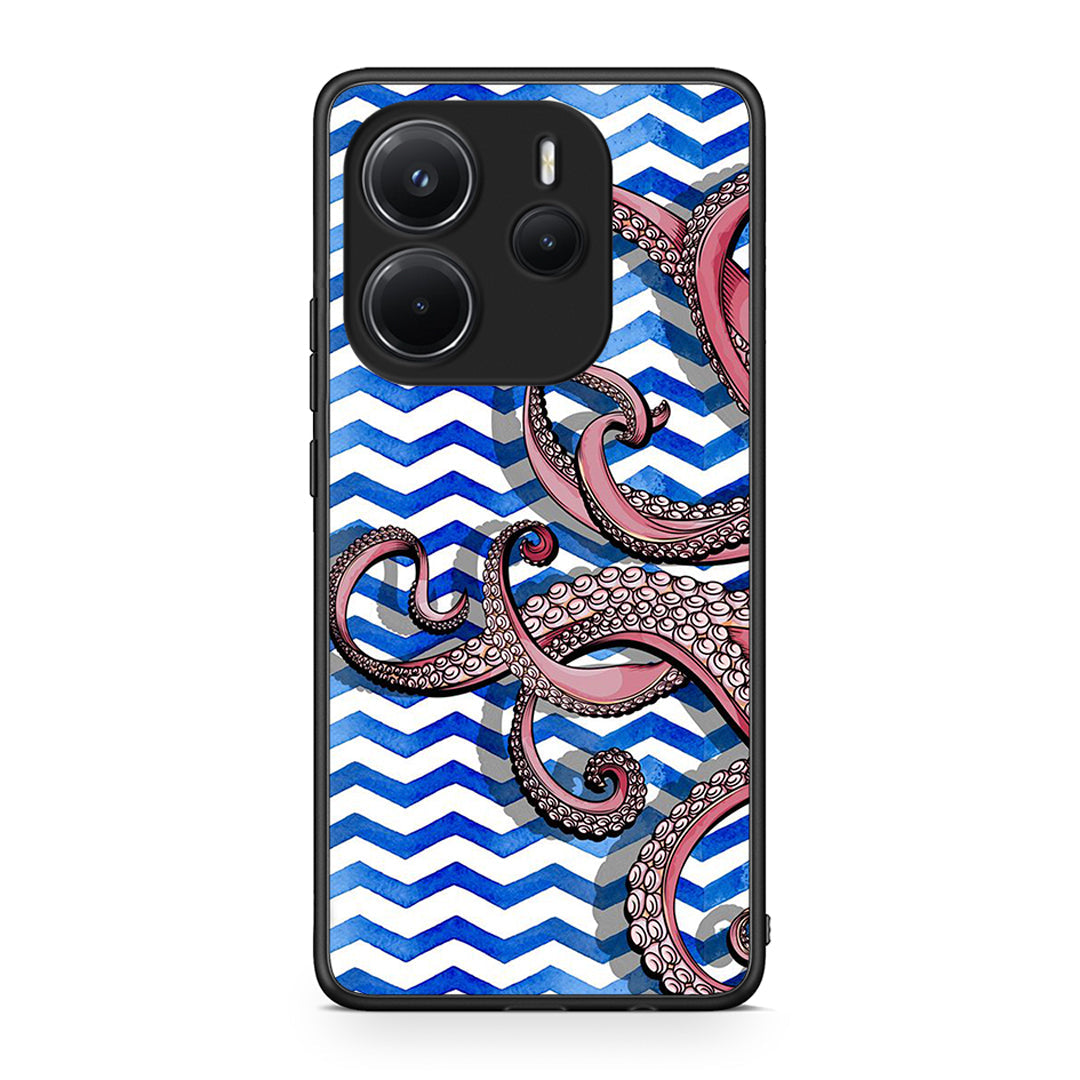 Xiaomi Redmi Note 14 4G Chevron Devilfish θήκη από τη Smartfits με σχέδιο στο πίσω μέρος και μαύρο περίβλημα | Smartphone case with colorful back and black bezels by Smartfits
