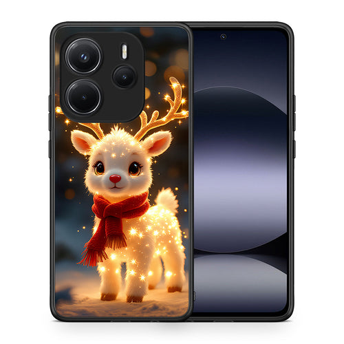 Θήκη Xiaomi Redmi Note 14 4G Christmas Cutie από τη Smartfits με σχέδιο στο πίσω μέρος και μαύρο περίβλημα | Xiaomi Redmi Note 14 4G Christmas Cutie case with colorful back and black bezels