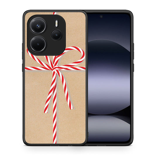 Θήκη Xiaomi Redmi Note 14 4G Christmas Gift από τη Smartfits με σχέδιο στο πίσω μέρος και μαύρο περίβλημα | Xiaomi Redmi Note 14 4G Christmas Gift case with colorful back and black bezels