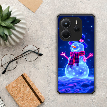 Christmas Neon Snowman - Xiaomi Redmi Note 14 4G θήκη