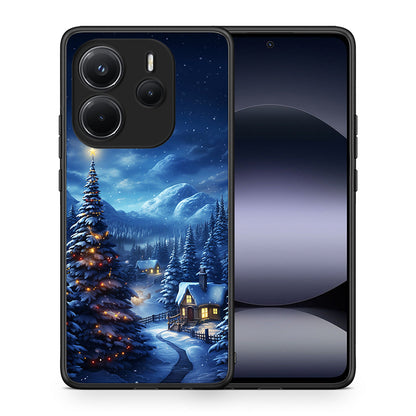 Θήκη Xiaomi Redmi Note 14 4G Christmas Scenery από τη Smartfits με σχέδιο στο πίσω μέρος και μαύρο περίβλημα | Xiaomi Redmi Note 14 4G Christmas Scenery case with colorful back and black bezels