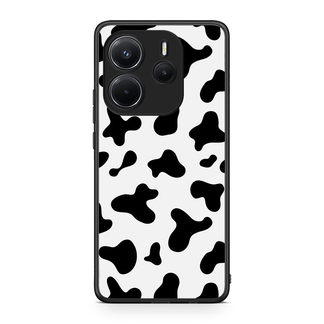 Xiaomi Redmi Note 14 4G Cow Print θήκη από τη Smartfits με σχέδιο στο πίσω μέρος και μαύρο περίβλημα | Smartphone case with colorful back and black bezels by Smartfits