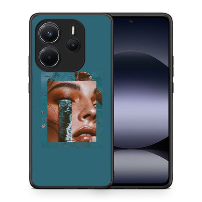 Θήκη Xiaomi Redmi Note 14 4G Cry An Ocean από τη Smartfits με σχέδιο στο πίσω μέρος και μαύρο περίβλημα | Xiaomi Redmi Note 14 4G Cry An Ocean case with colorful back and black bezels