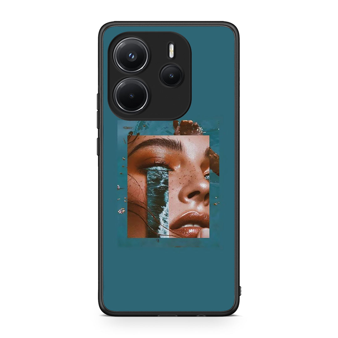 Xiaomi Redmi Note 14 4G Cry An Ocean θήκη από τη Smartfits με σχέδιο στο πίσω μέρος και μαύρο περίβλημα | Smartphone case with colorful back and black bezels by Smartfits