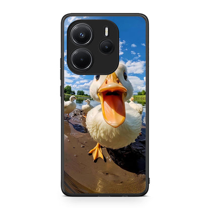 Xiaomi Redmi Note 14 4G Duck Face θήκη από τη Smartfits με σχέδιο στο πίσω μέρος και μαύρο περίβλημα | Smartphone case with colorful back and black bezels by Smartfits
