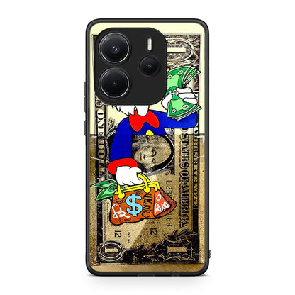 Xiaomi Redmi Note 14 4G Duck Money Θήκη από τη Smartfits με σχέδιο στο πίσω μέρος και μαύρο περίβλημα | Smartphone case with colorful back and black bezels by Smartfits