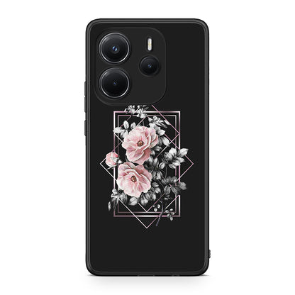 4 - Xiaomi Redmi Note 14 4G Frame Flower case, cover, bumper