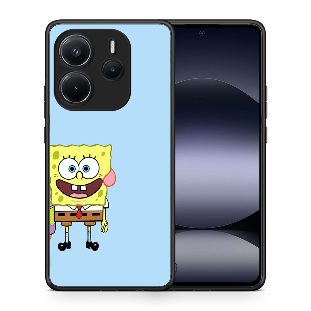 Θήκη Xiaomi Redmi Note 14 4G Friends Bob από τη Smartfits με σχέδιο στο πίσω μέρος και μαύρο περίβλημα | Xiaomi Redmi Note 14 4G Friends Bob case with colorful back and black bezels