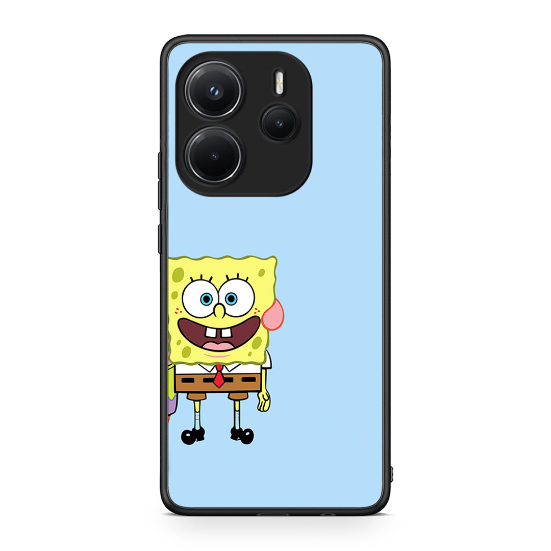 Xiaomi Redmi Note 14 4G Friends Bob θήκη από τη Smartfits με σχέδιο στο πίσω μέρος και μαύρο περίβλημα | Smartphone case with colorful back and black bezels by Smartfits