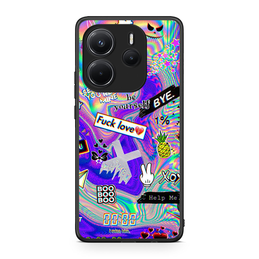 Xiaomi Redmi Note 14 4G Game Over θήκη από τη Smartfits με σχέδιο στο πίσω μέρος και μαύρο περίβλημα | Smartphone case with colorful back and black bezels by Smartfits