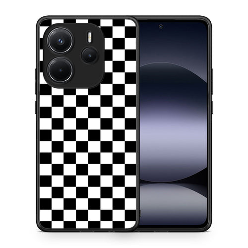 Θήκη Xiaomi Redmi Note 14 4G Squares Geometric από τη Smartfits με σχέδιο στο πίσω μέρος και μαύρο περίβλημα | Xiaomi Redmi Note 14 4G Squares Geometric case with colorful back and black bezels