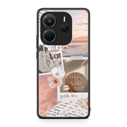 Xiaomi Redmi Note 14 4G Golden Hour Θήκη Αγίου Βαλεντίνου από τη Smartfits με σχέδιο στο πίσω μέρος και μαύρο περίβλημα | Smartphone case with colorful back and black bezels by Smartfits