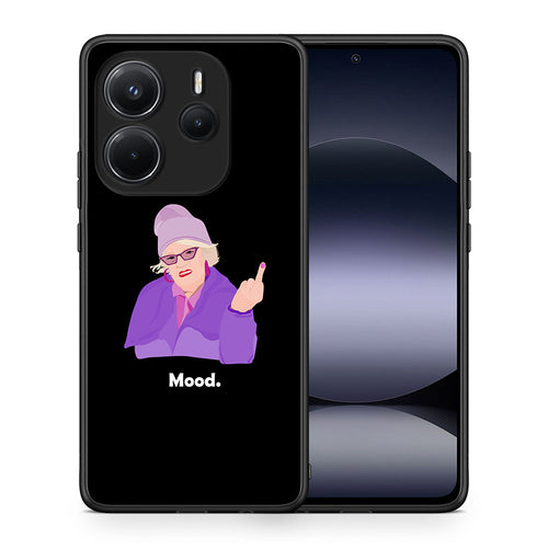Θήκη Xiaomi Redmi Note 14 4G Grandma Mood Black από τη Smartfits με σχέδιο στο πίσω μέρος και μαύρο περίβλημα | Xiaomi Redmi Note 14 4G Grandma Mood Black case with colorful back and black bezels