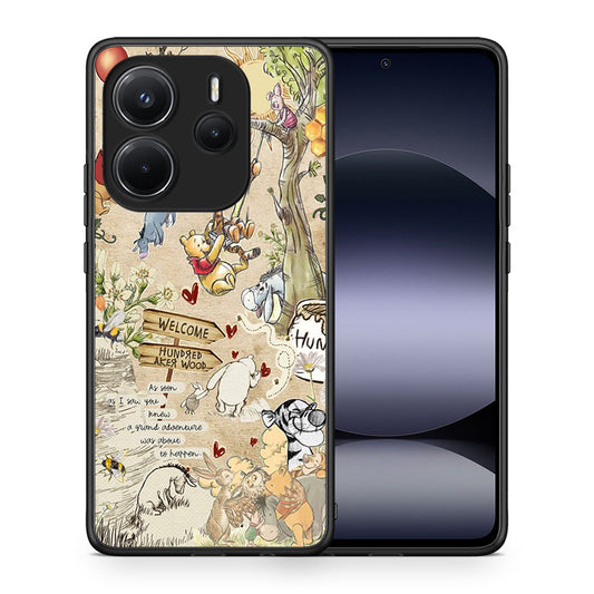 Θήκη Xiaomi Redmi Note 14 4G Happy Friends από τη Smartfits με σχέδιο στο πίσω μέρος και μαύρο περίβλημα | Xiaomi Redmi Note 14 4G Happy Friends case with colorful back and black bezels