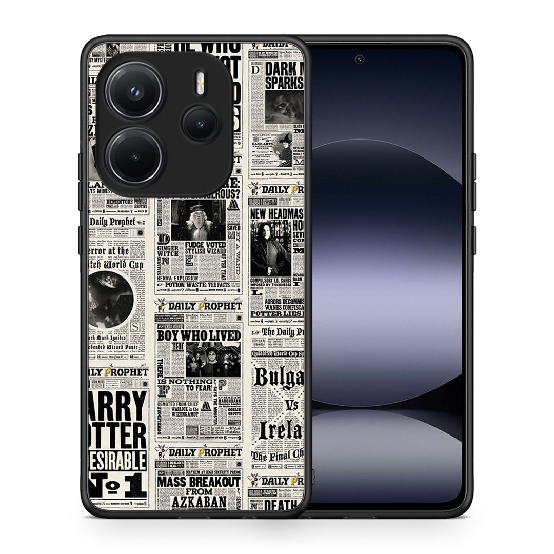Θήκη Xiaomi Redmi Note 14 4G Harry Paper από τη Smartfits με σχέδιο στο πίσω μέρος και μαύρο περίβλημα | Xiaomi Redmi Note 14 4G Harry Paper case with colorful back and black bezels